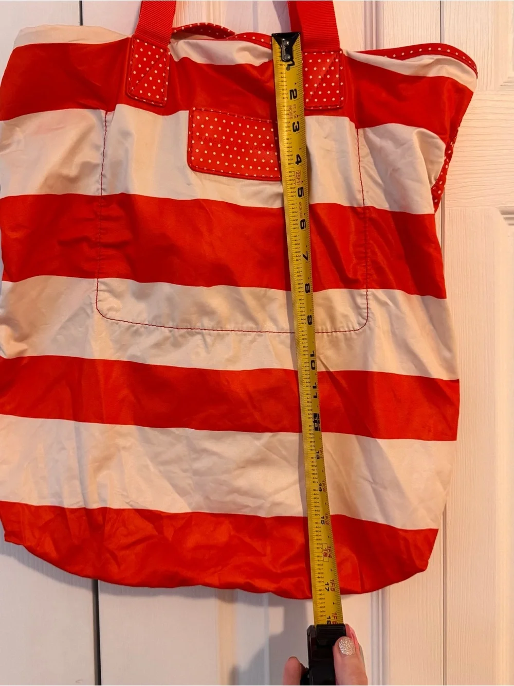 Marc By Marc Jacobs Red and Cream Striped Tote